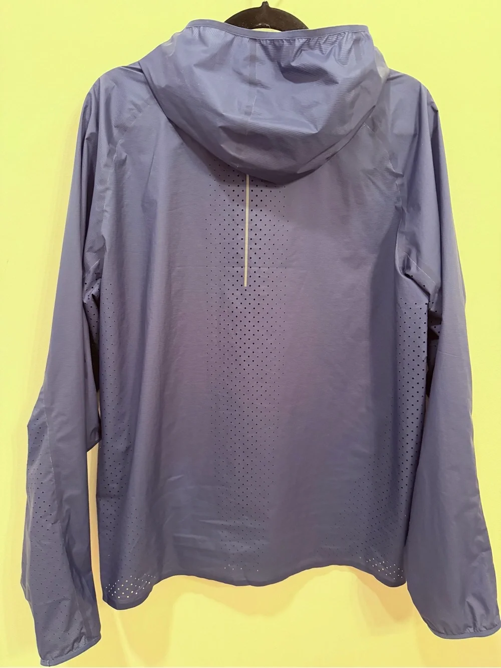 Lululemon Mens Windbreaker Jacket Blue Pockets Cross Fit Full Zip Hooded size M